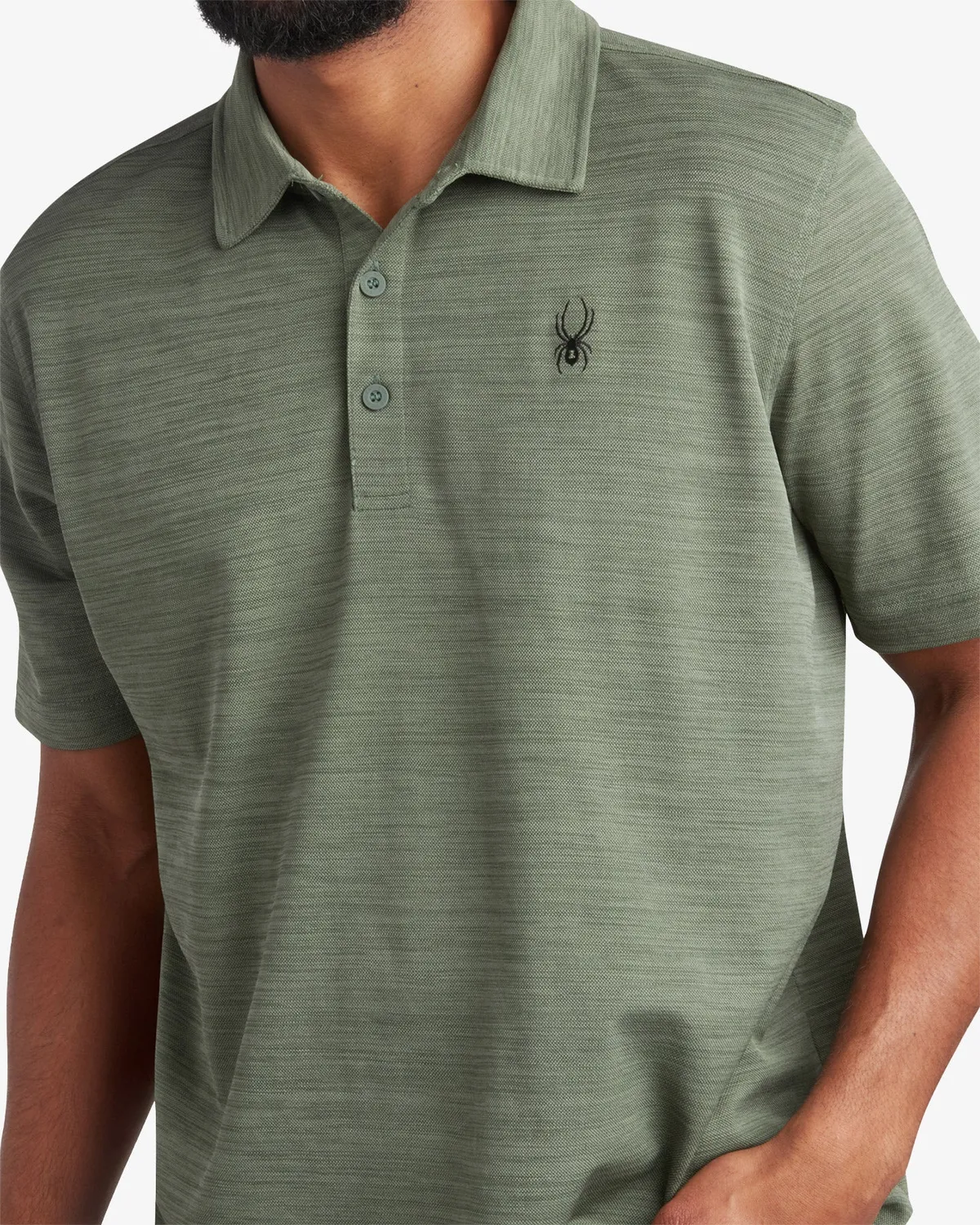 Spyder Short Sleeve Tech Polo piké Spruce Green UPF 30+