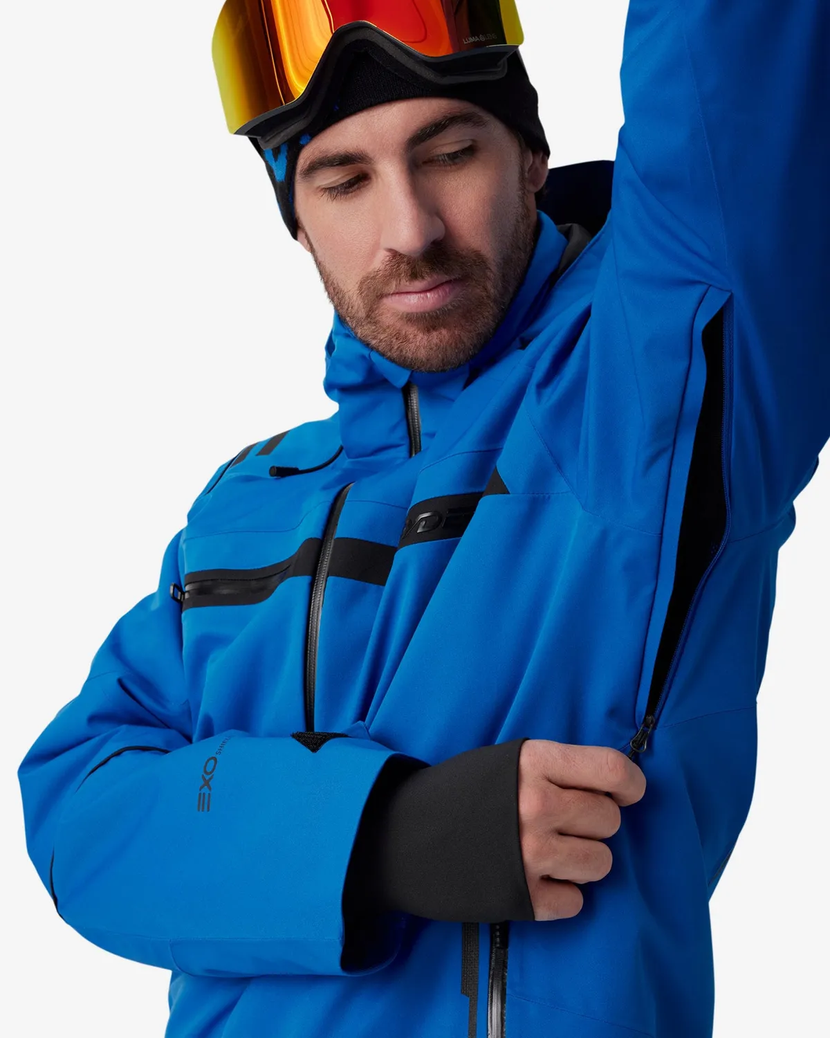 Spyder Titan skijakke herre Bold Blue 30K vanntett