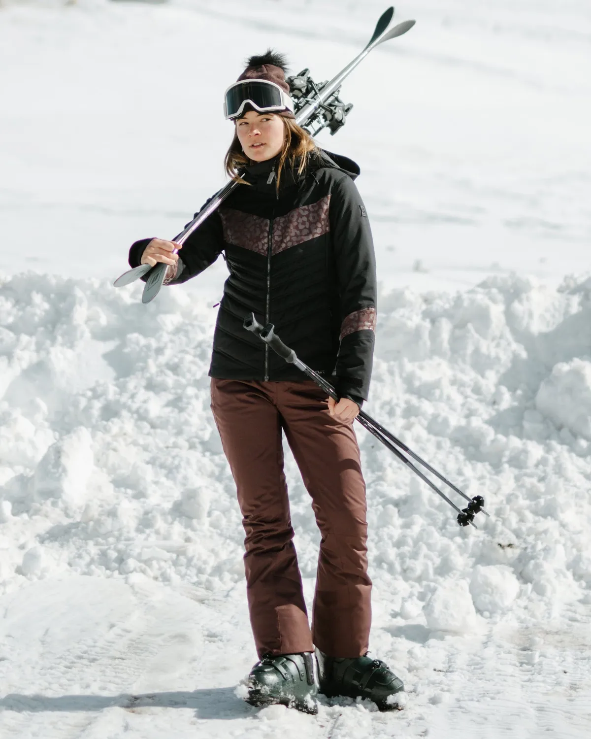 Spyder Fuse skibukse dame mocha 20K vanntett