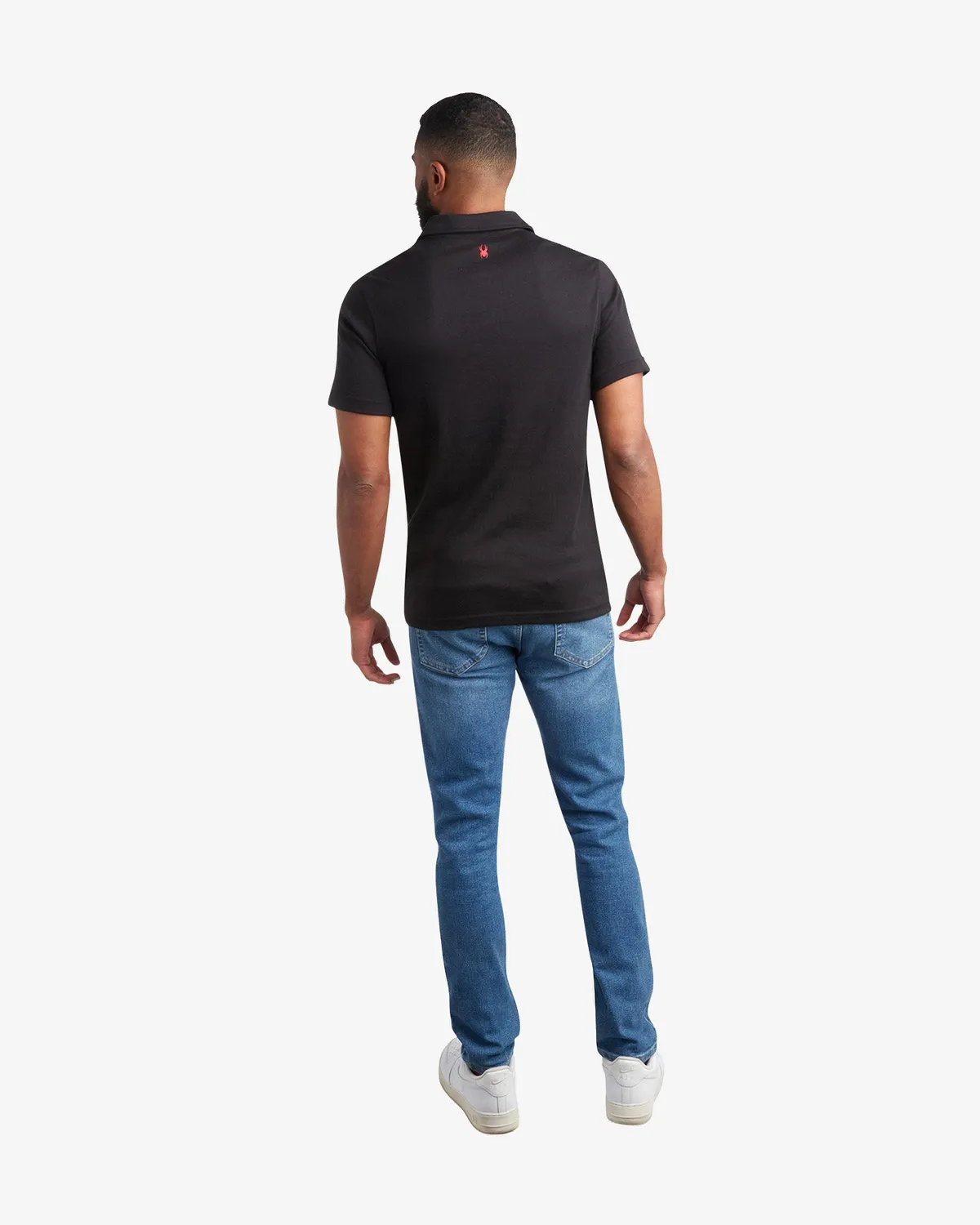 Spyder Color Block polo svart bomullsblanding