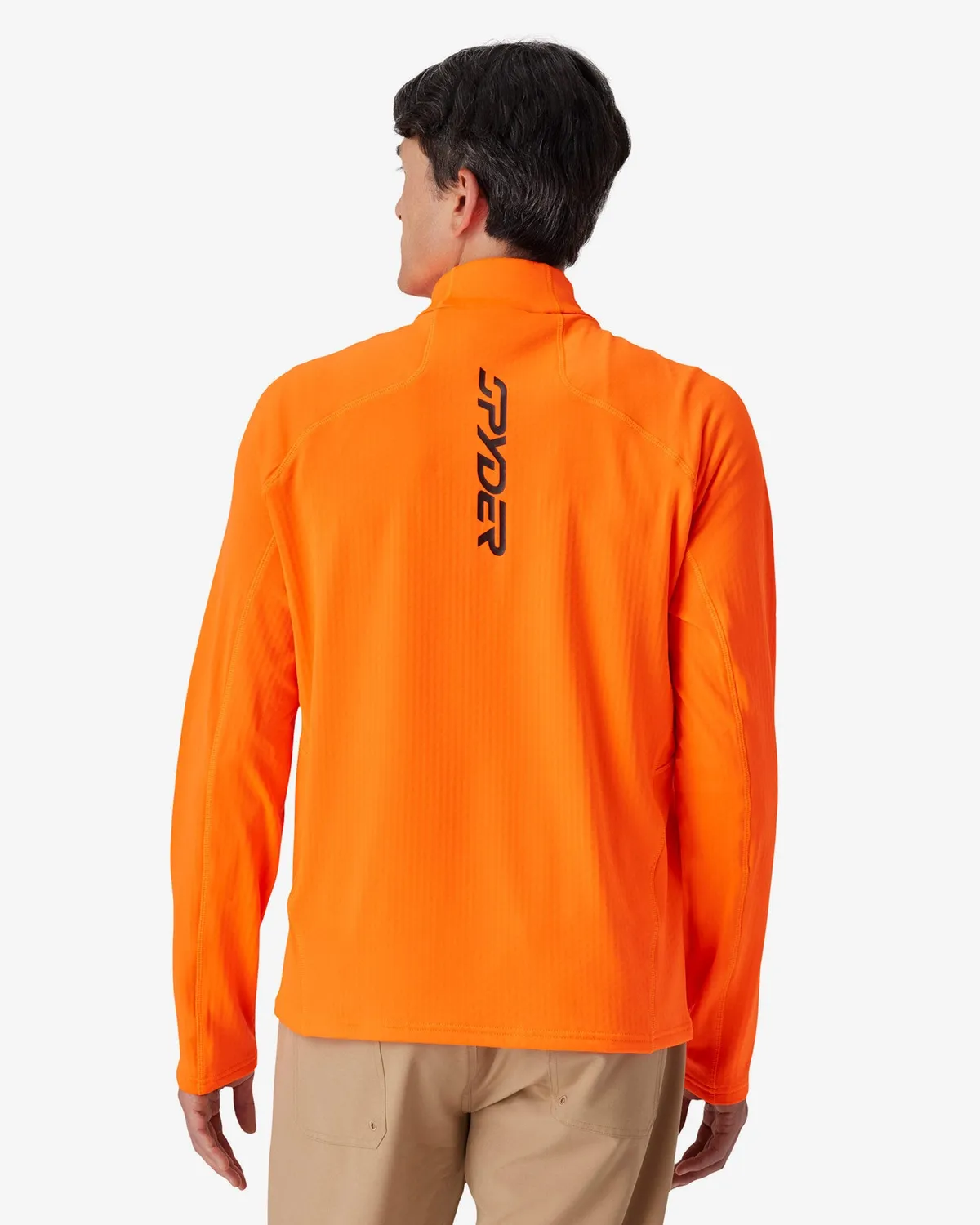 Spyder Gridweb half-zip fleecegenser fusion orange pustende