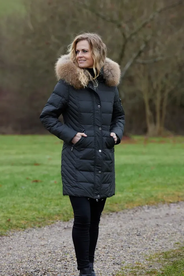 Windfield Alfa R dunjakke dame svart 90% dun
