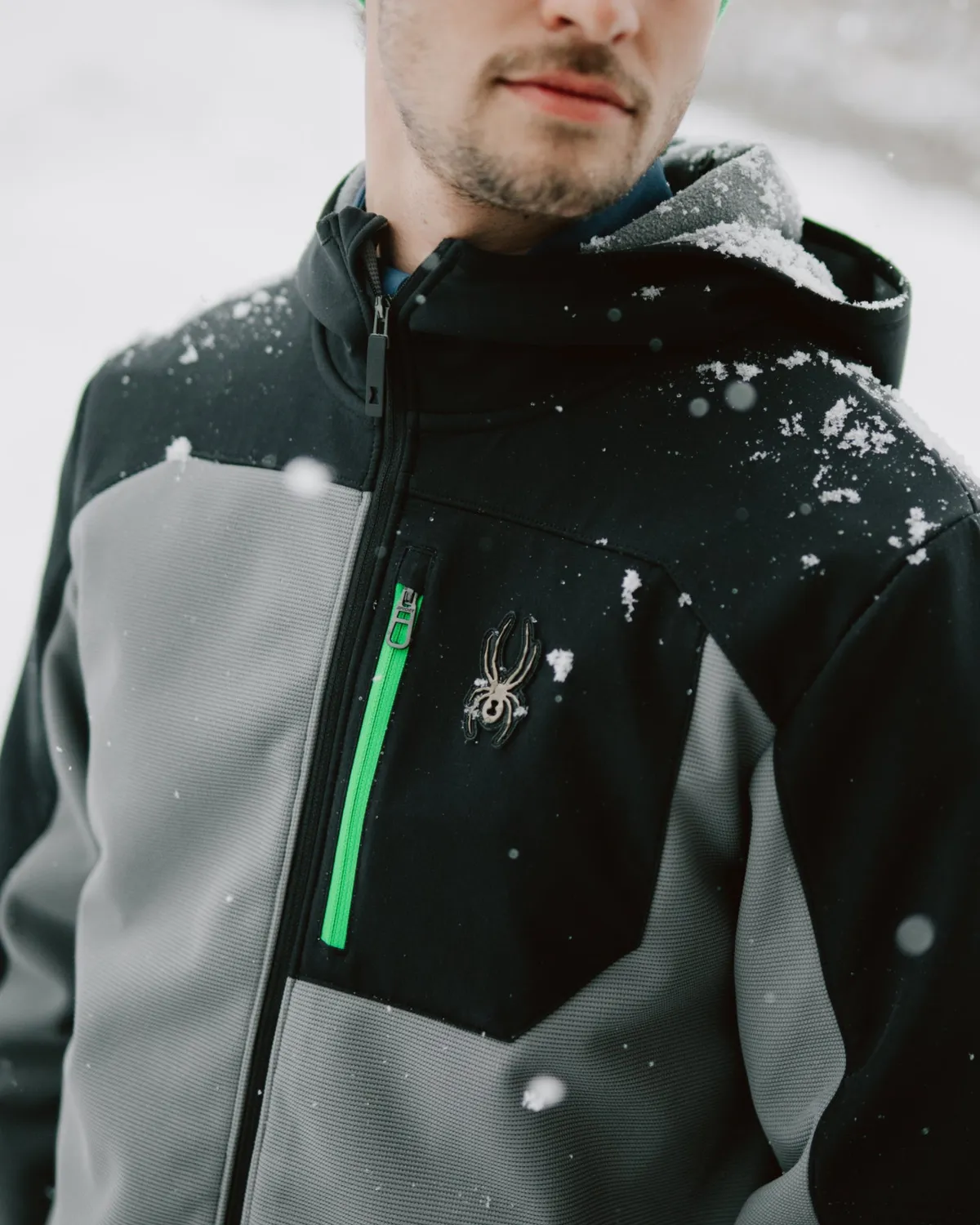 Spyder Web Shellfleece jakke herre Storm 20K