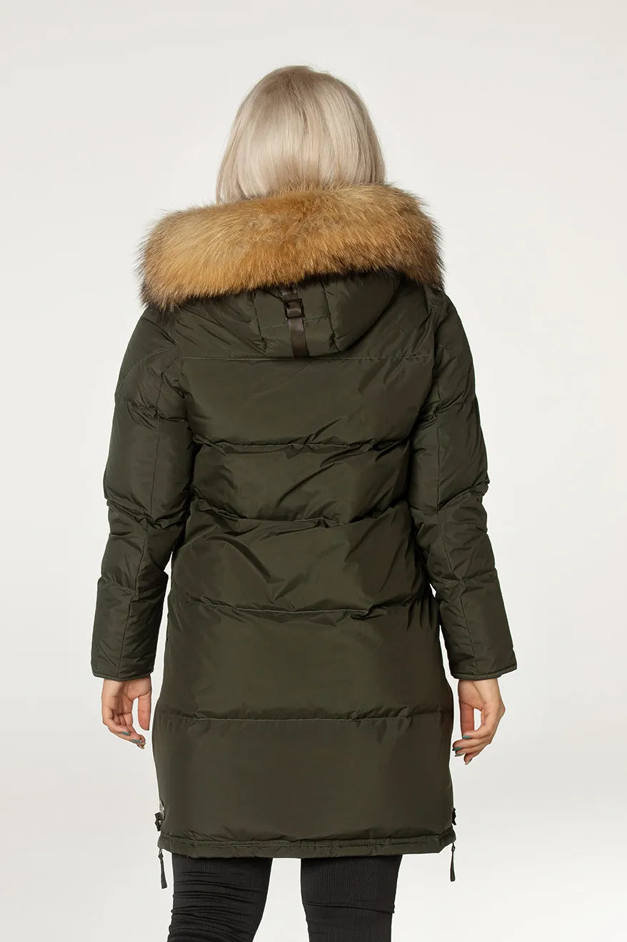 Danwear Elita vinterjakke Army dun 90% dun