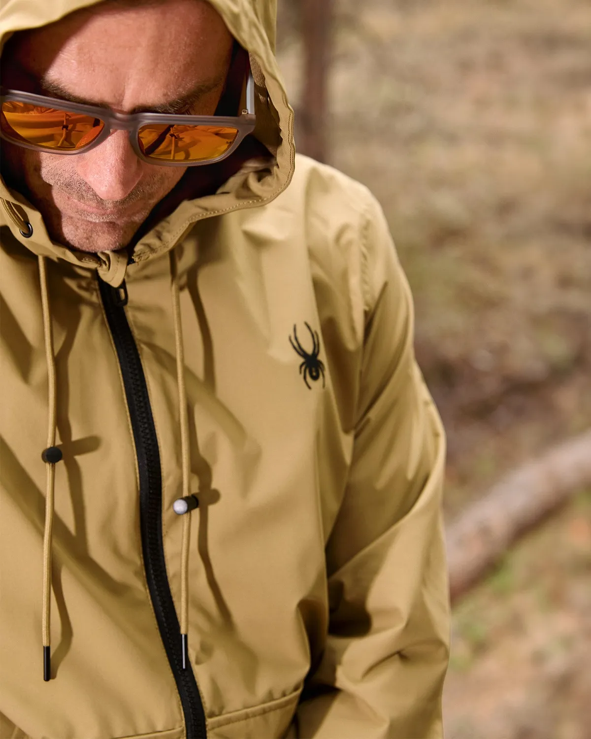 Spyder Gale vindjakke Khaki lett vindsperre