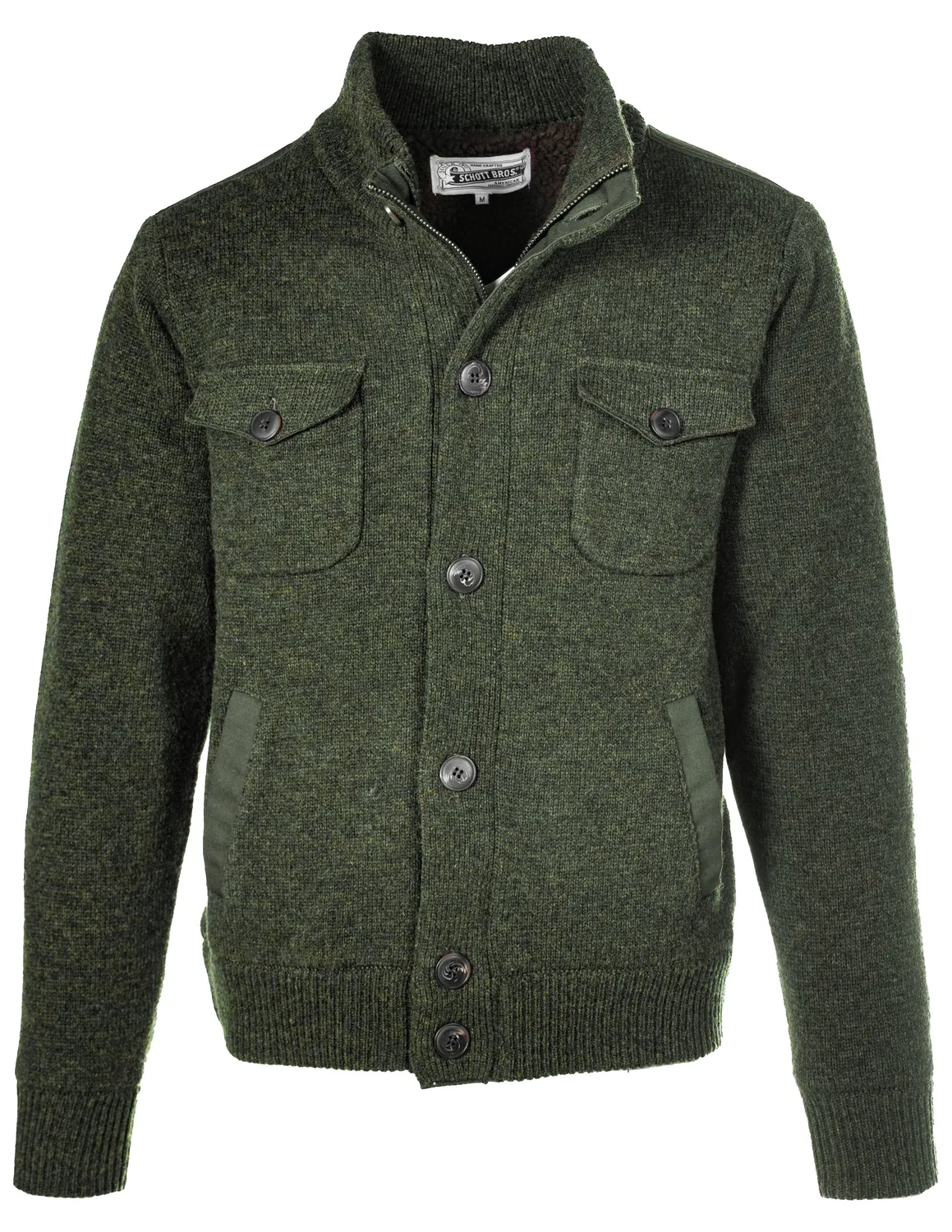 Schott NYC F2144 ulljakke svart tung ullblanding
