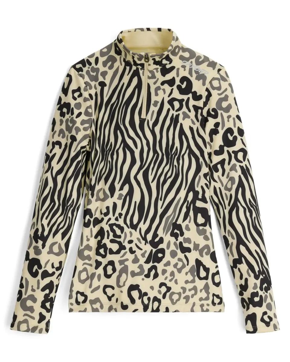 Spyder Vivid halvzip genser dame animal print fukt