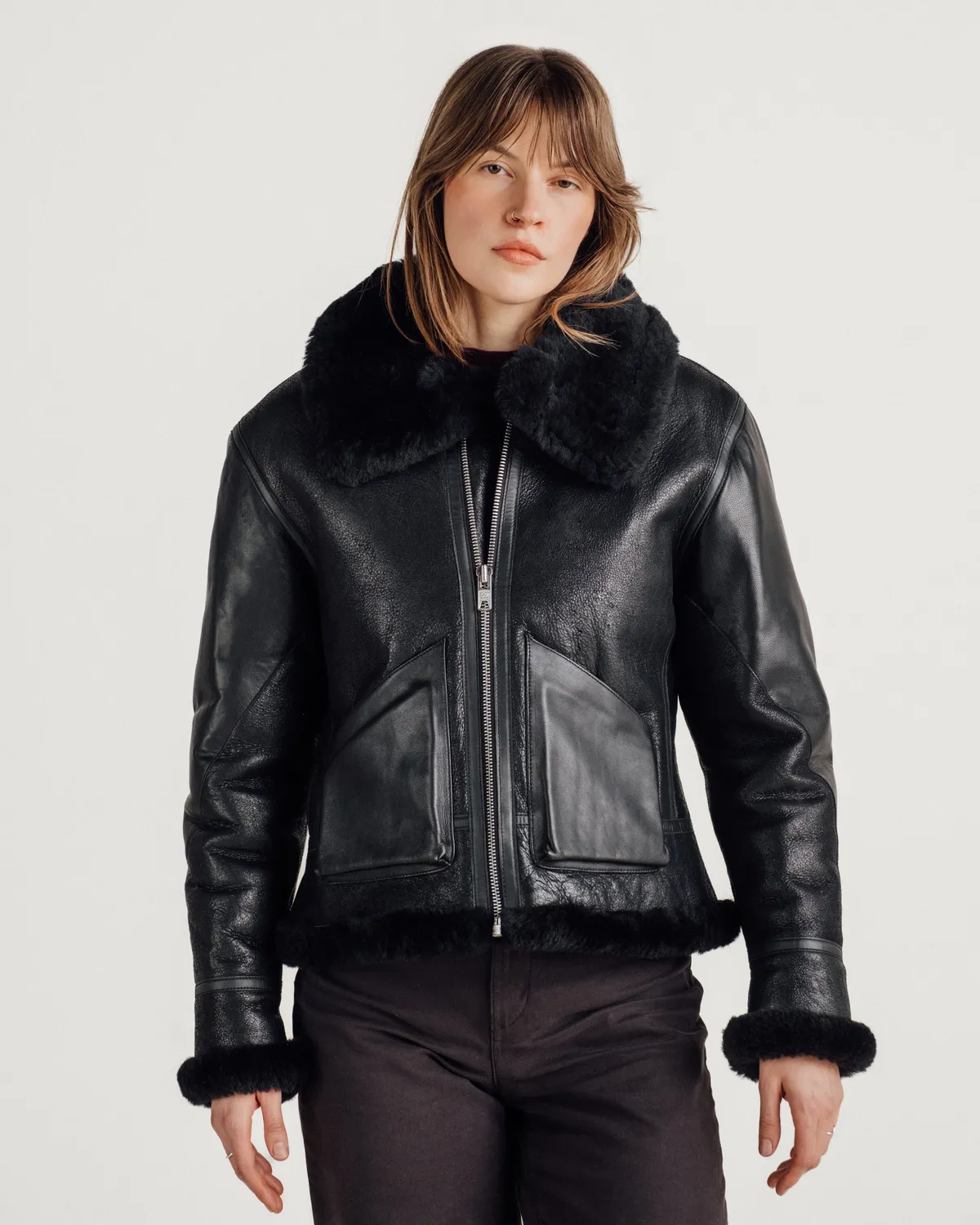 Schott NYC 2413SW bomberjakke dame ebony