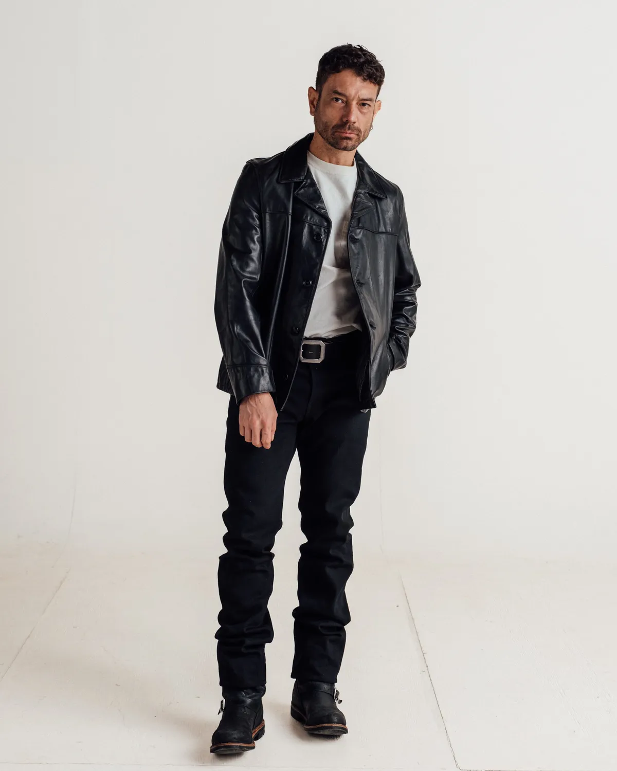 Schott NYC 544 skinnblazer svart myk