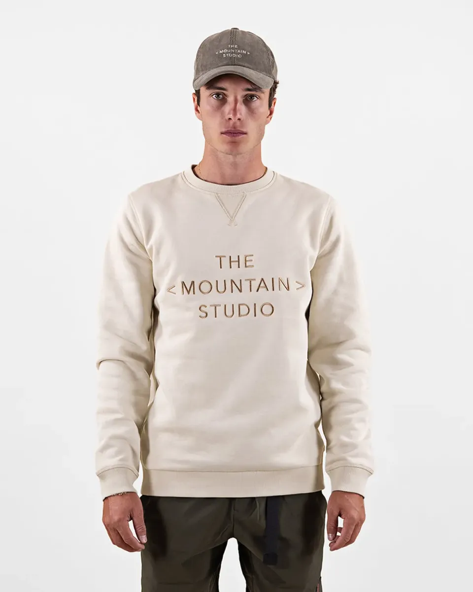The Mountain Studio I-4 Original TMS Crew genser Almond Milk økologisk