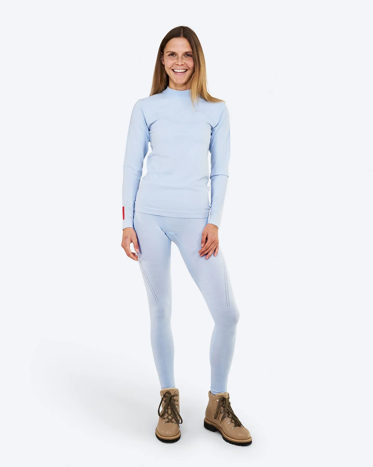 The Mountain Studio U-10 W Seamless stillongs Ice Water merino
