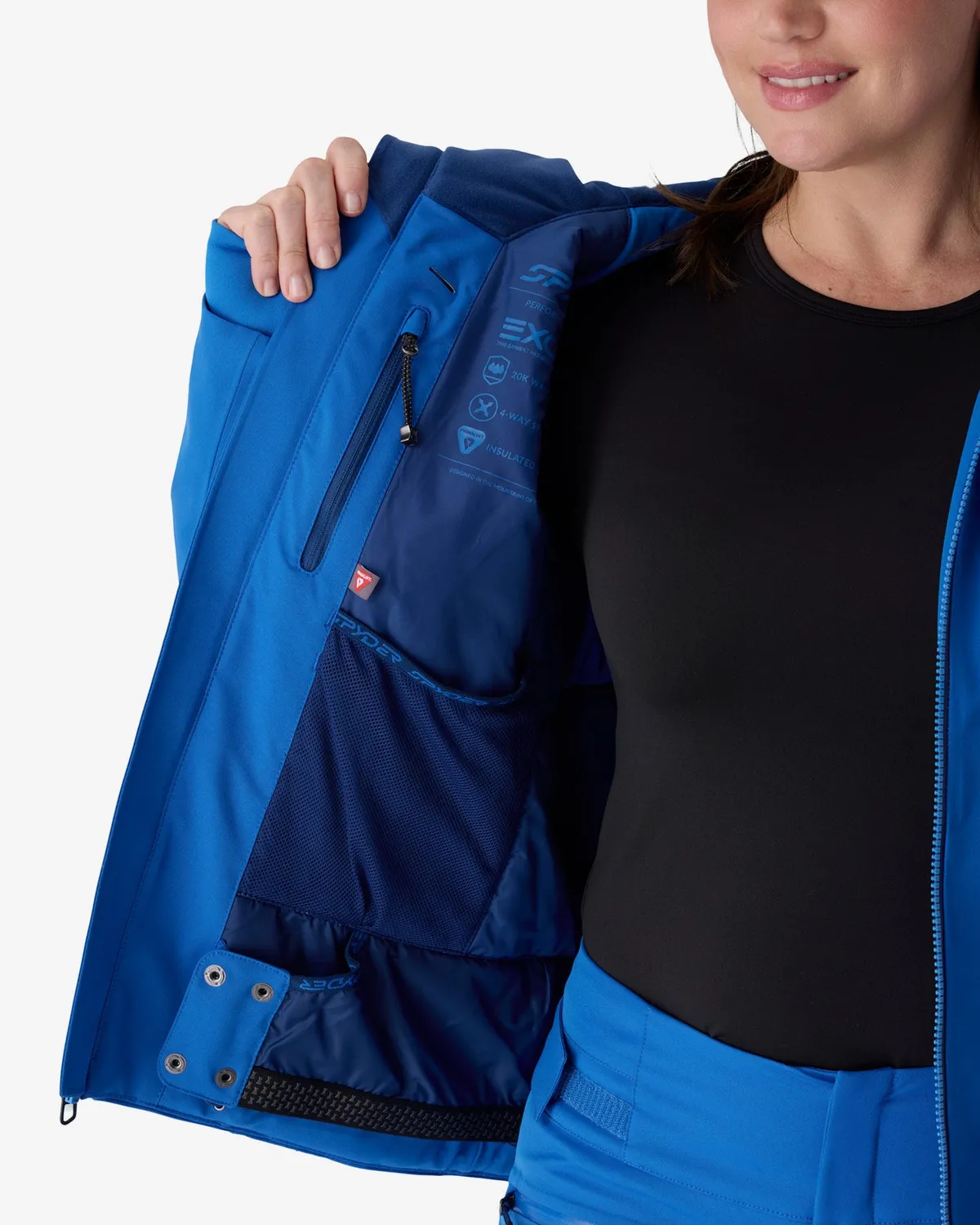 Spyder Temerity skijakke bold blue – 20K vanntett