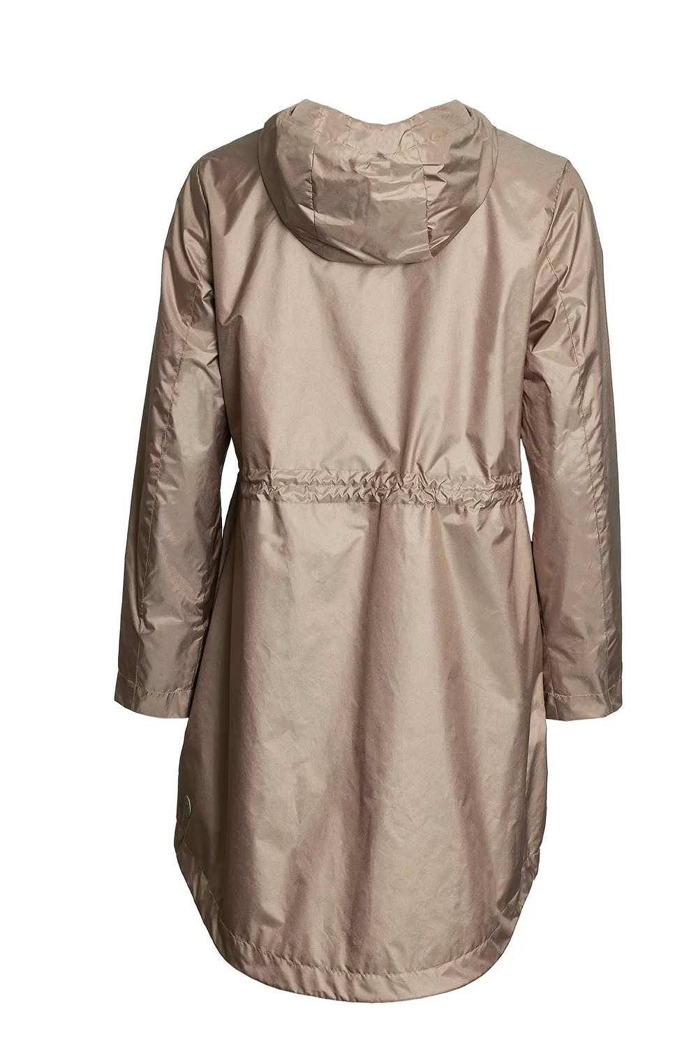 Windfield Izette overgangsjakke taupe med justerbar midje