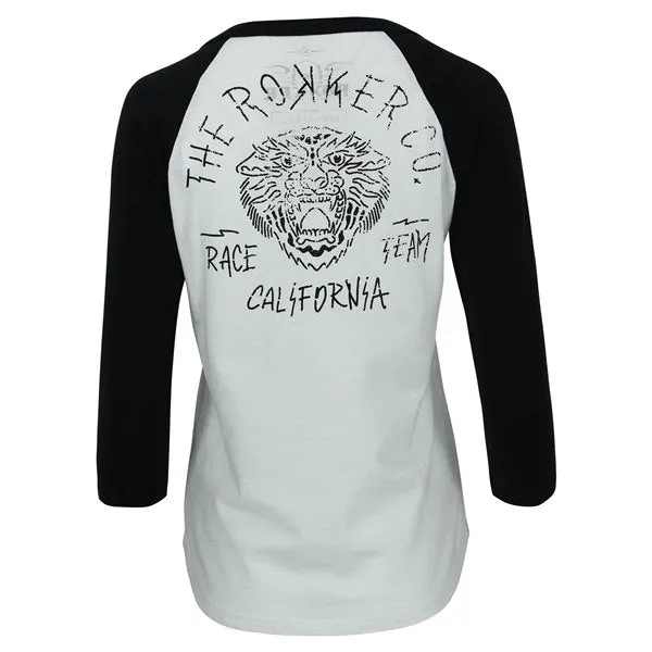 Rokker Race Team Longsleeve langermet trøye hvit svart dame