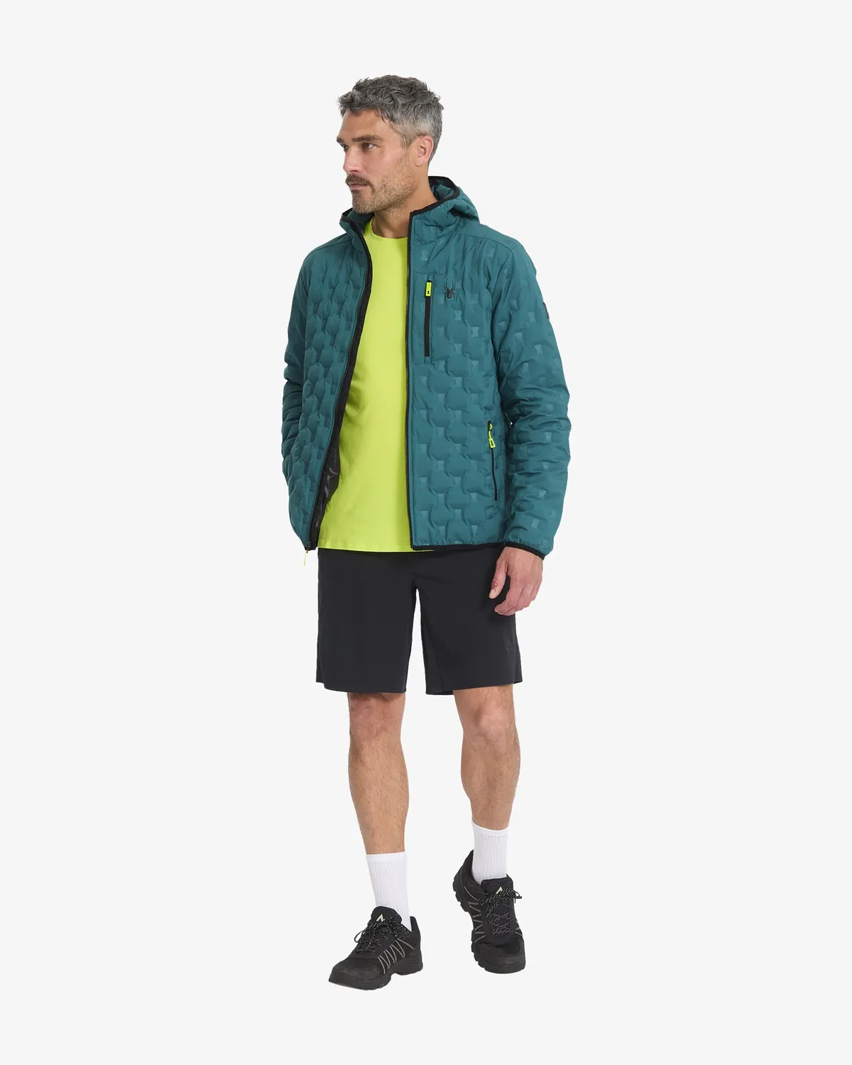 Spyder Zenith Hooded dunjakke herre petrol lett