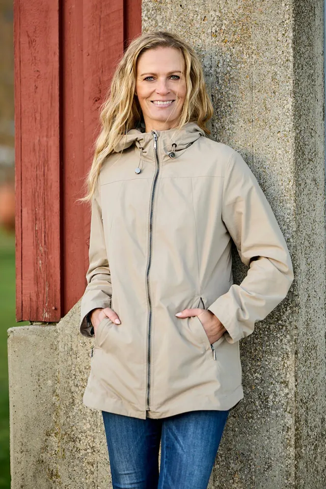 Windfield Danwear Karrie vårjakke taupe bomull