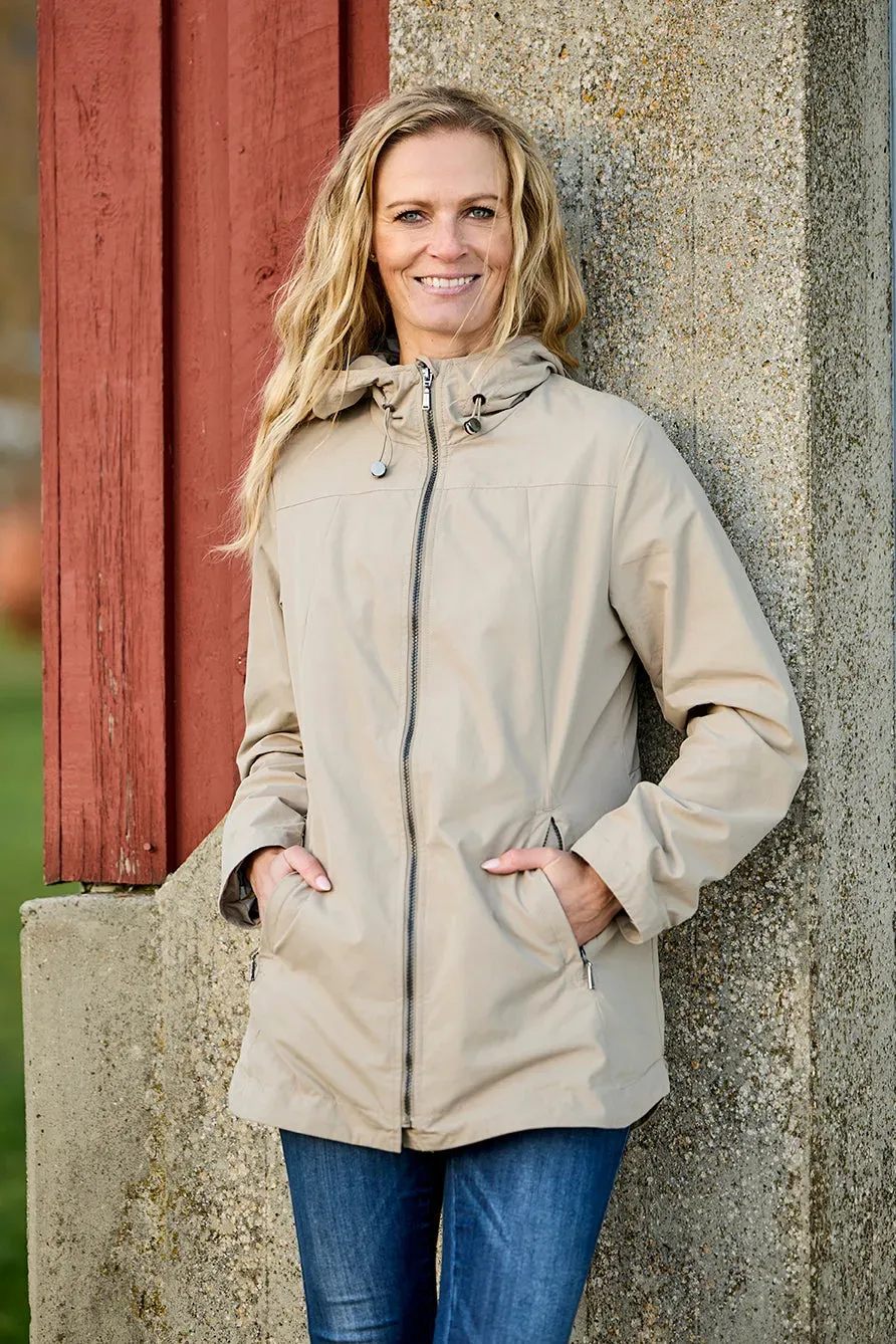 Windfield Danwear Karrie vårjakke taupe bomull