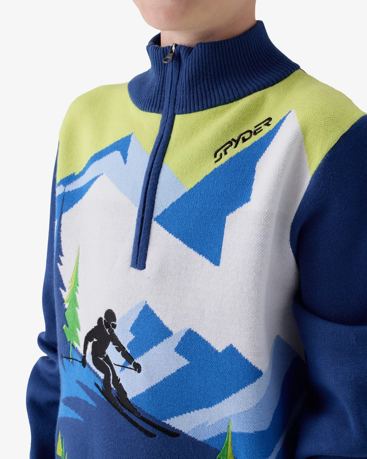 Spyder Blizzard skigenser gutt halvzip viskose