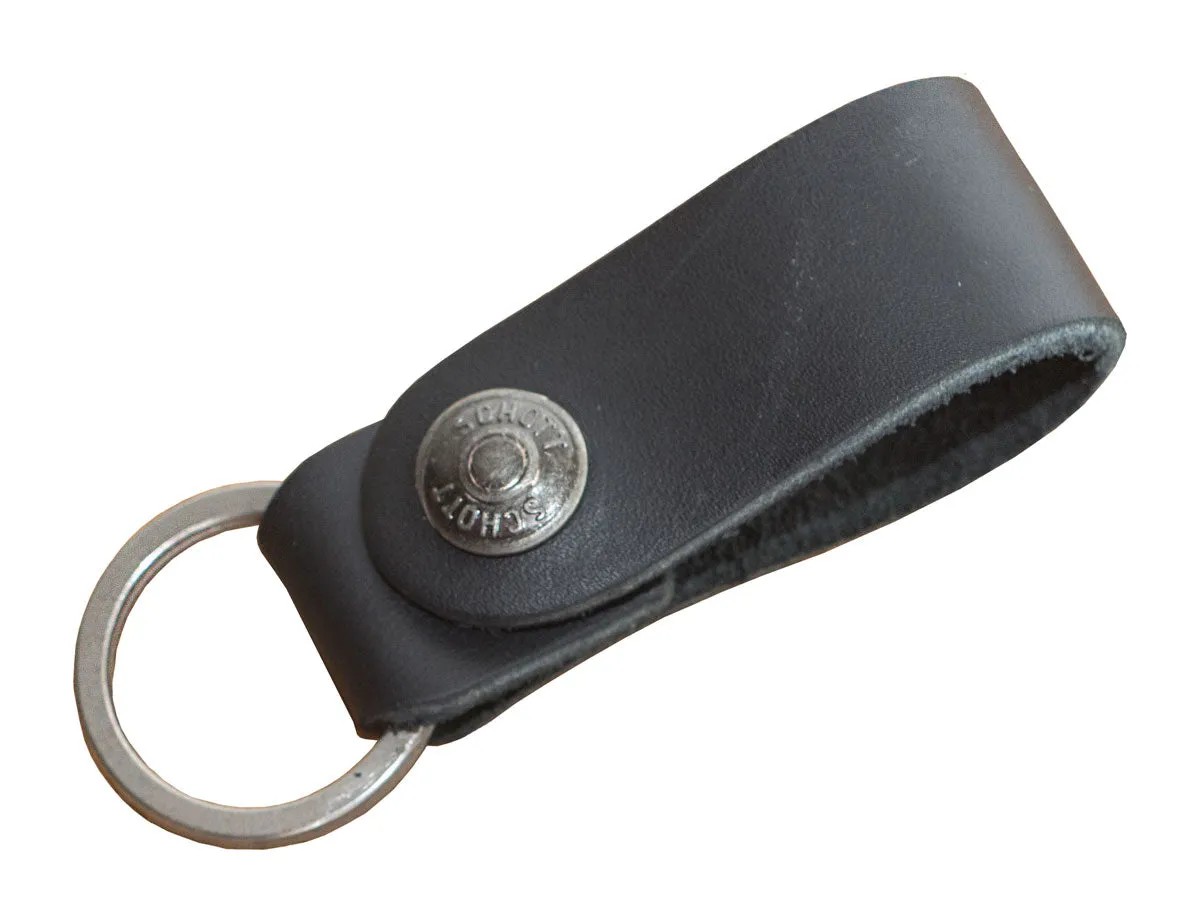 Schott NYC A501 nøkkelring skinn svart Horween