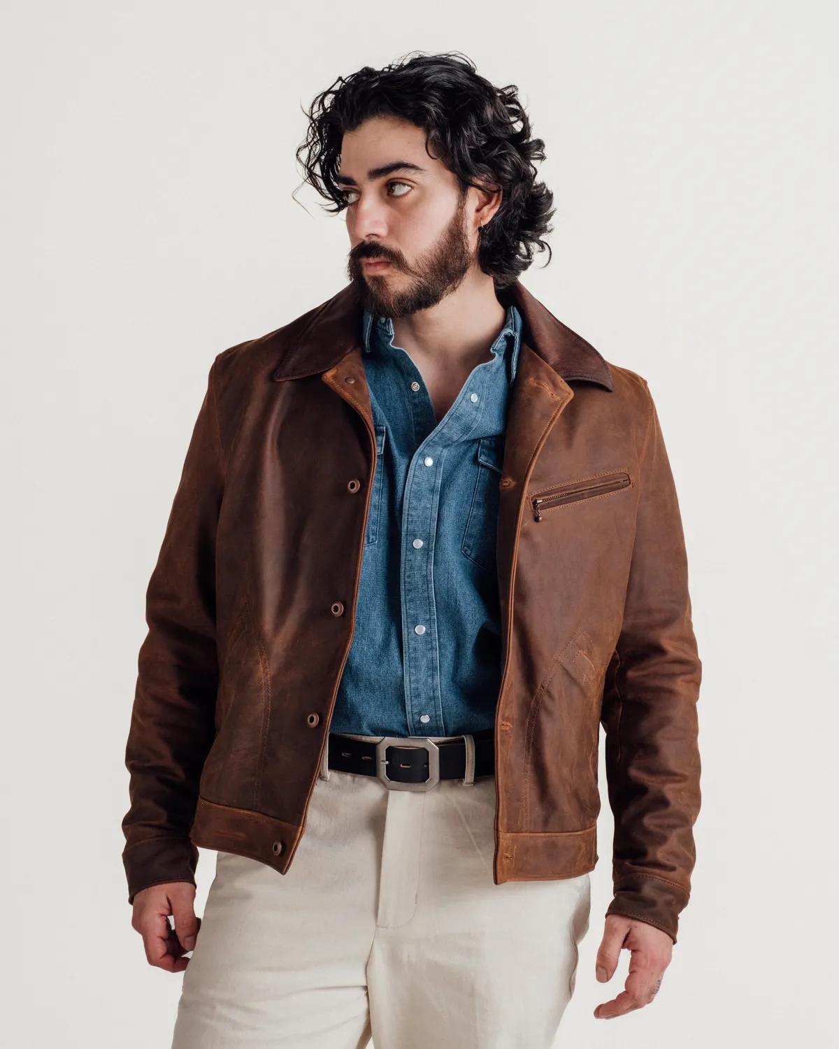 Schott NYC 538 mekanikerjakke brun nubuck
