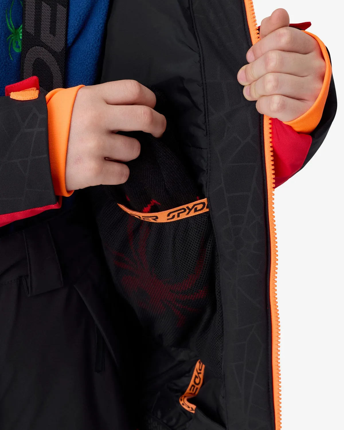 Spyder Challenger skijakke gutt spyder red isolert