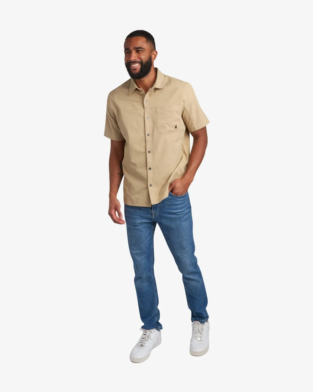Spyder Ripstop Polo skjorte Khaki pustende
