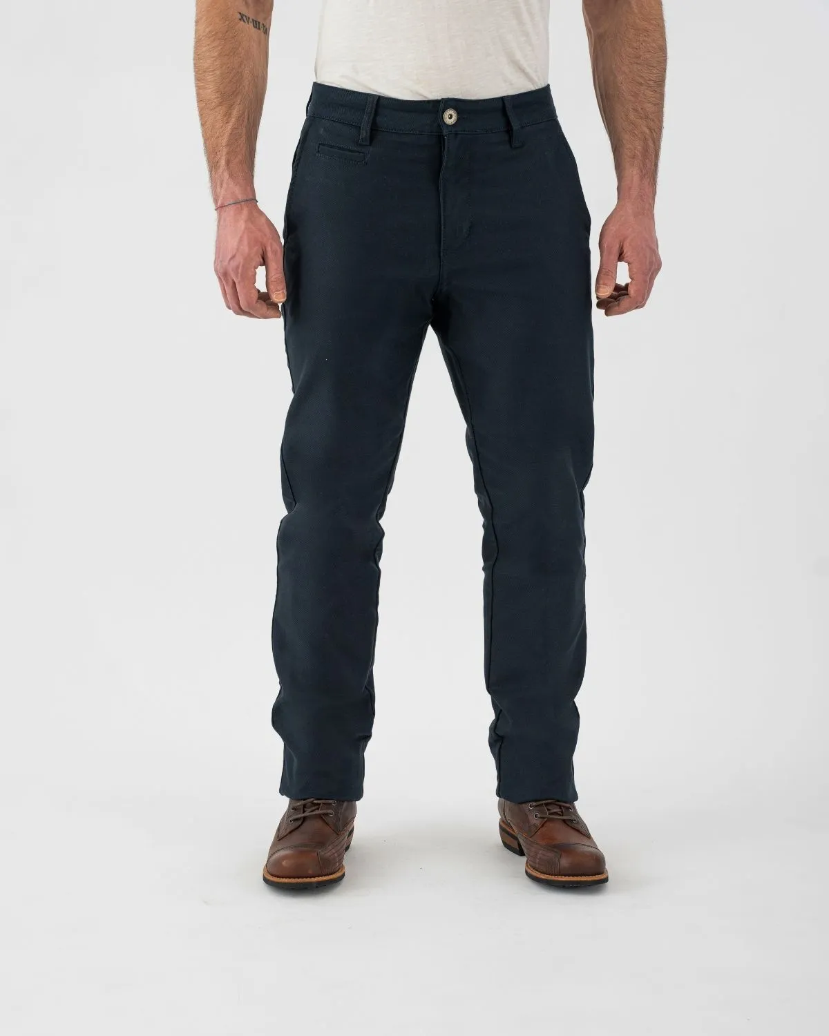 Rokker Chino Navy motorsykkelbukse blå W32 L32