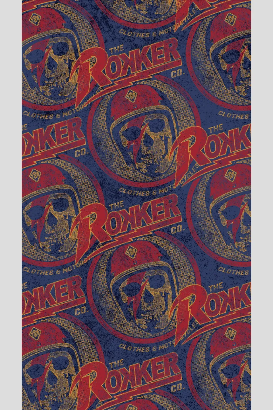Rokker Tube David hals svart elastisk