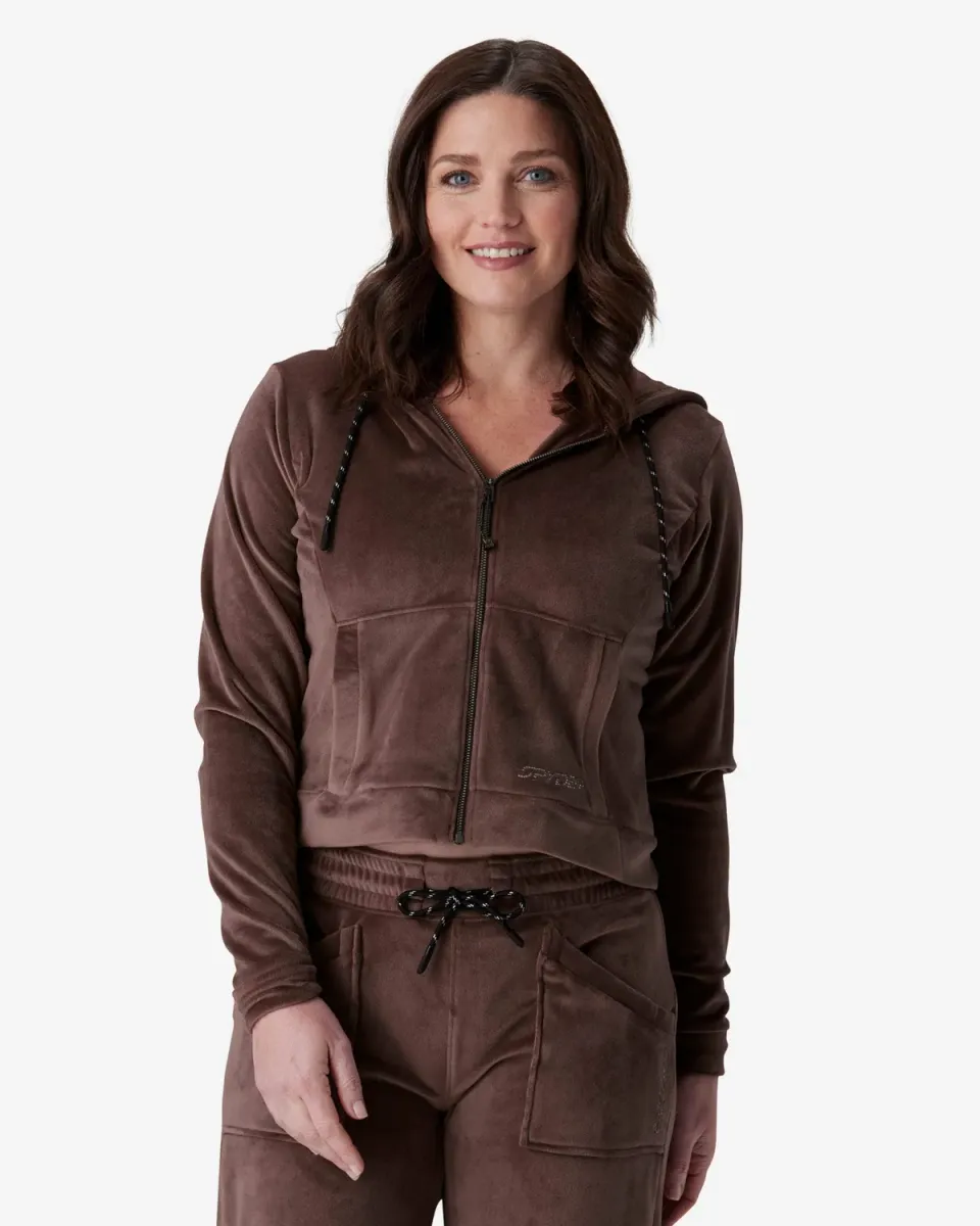Spyder Shimmer jakke Mocha – velour