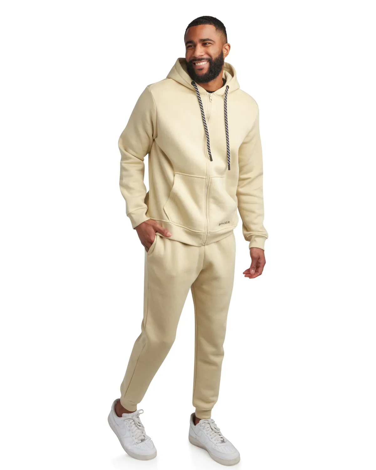 Spyder fleece joggesett herre skygrå 2-delt