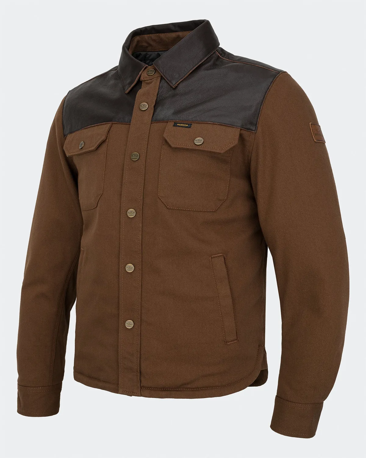 Rokker Bozeman Rider Shirt motorsykkelskjorte brun AAA