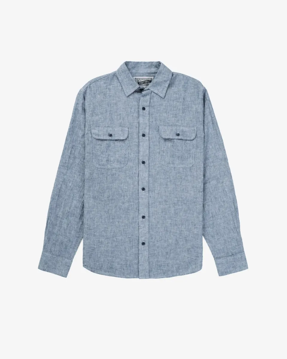 Schott NYC SH2304 arbeidsskjorte Tick lett bomull