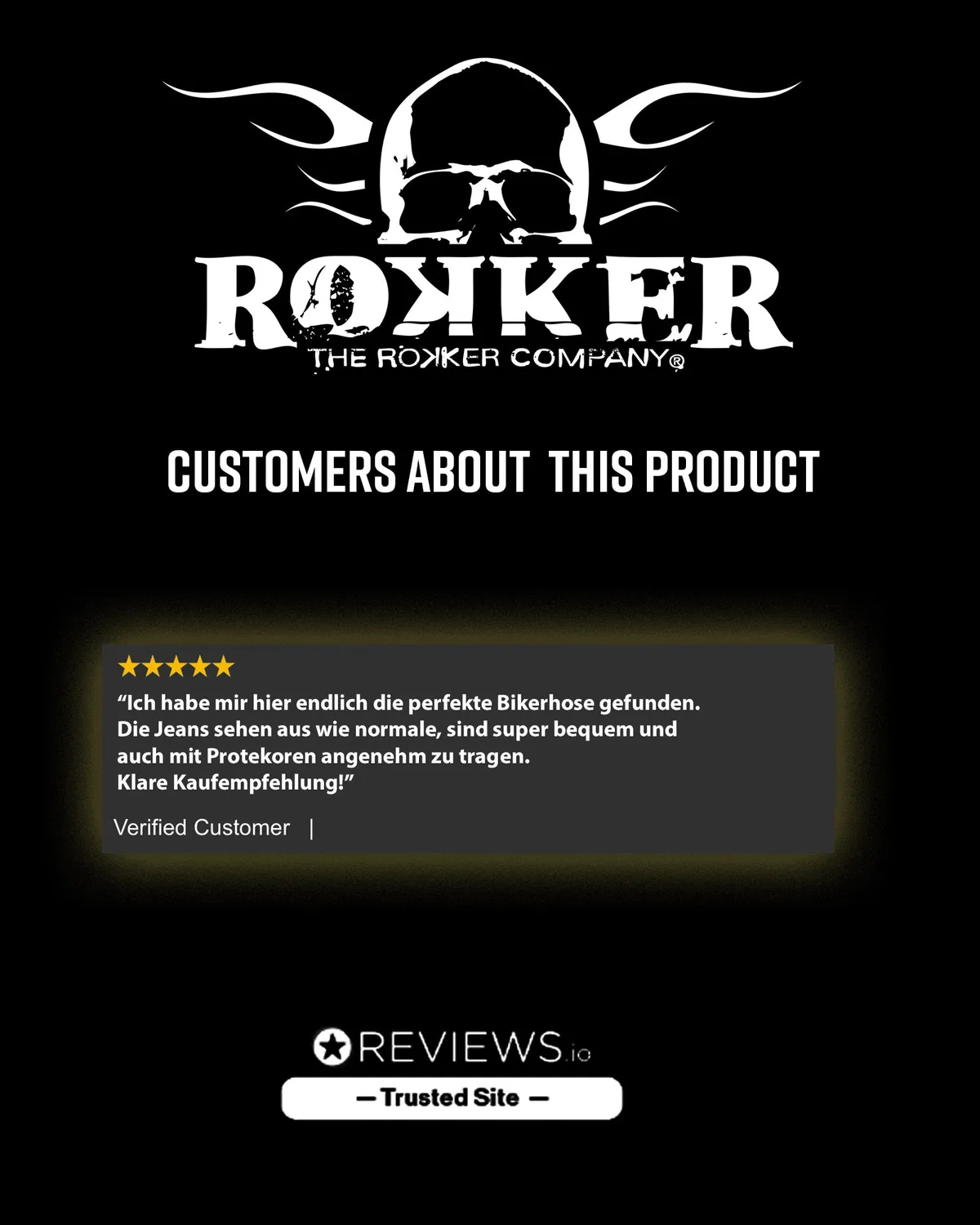 Rokkertech Mid Waist Slim motorsykkeljeans svart