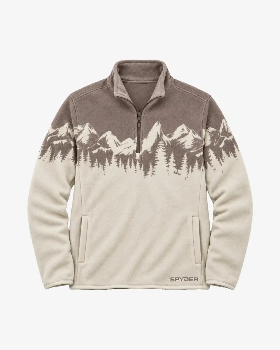 Spyder Print Sherpa genser quarter-zip varm