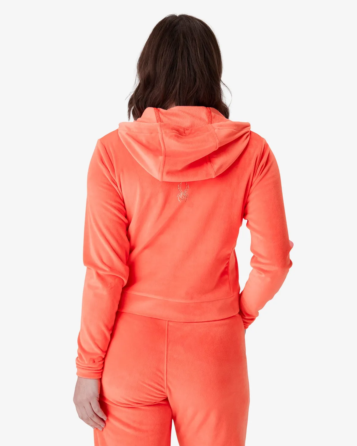 Spyder Shimmer velourjakke dame Electric Coral avslappet