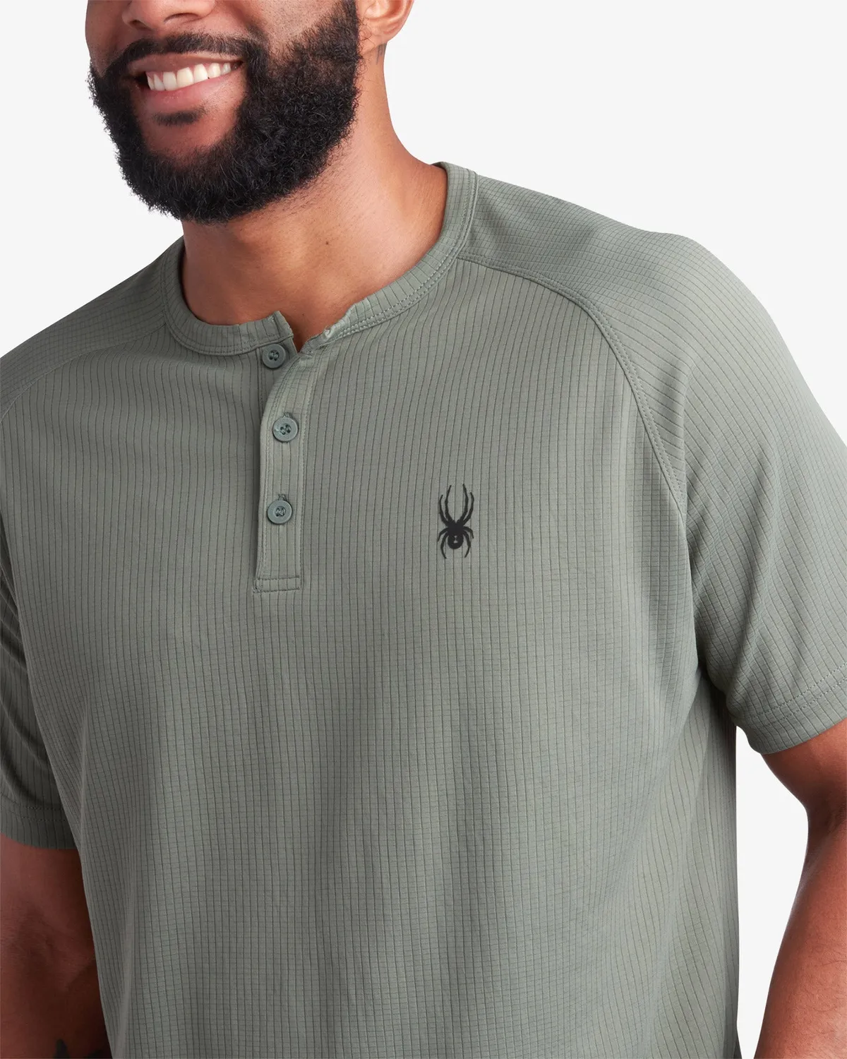 Spyder Henley kortermet skjorte herre spruce green