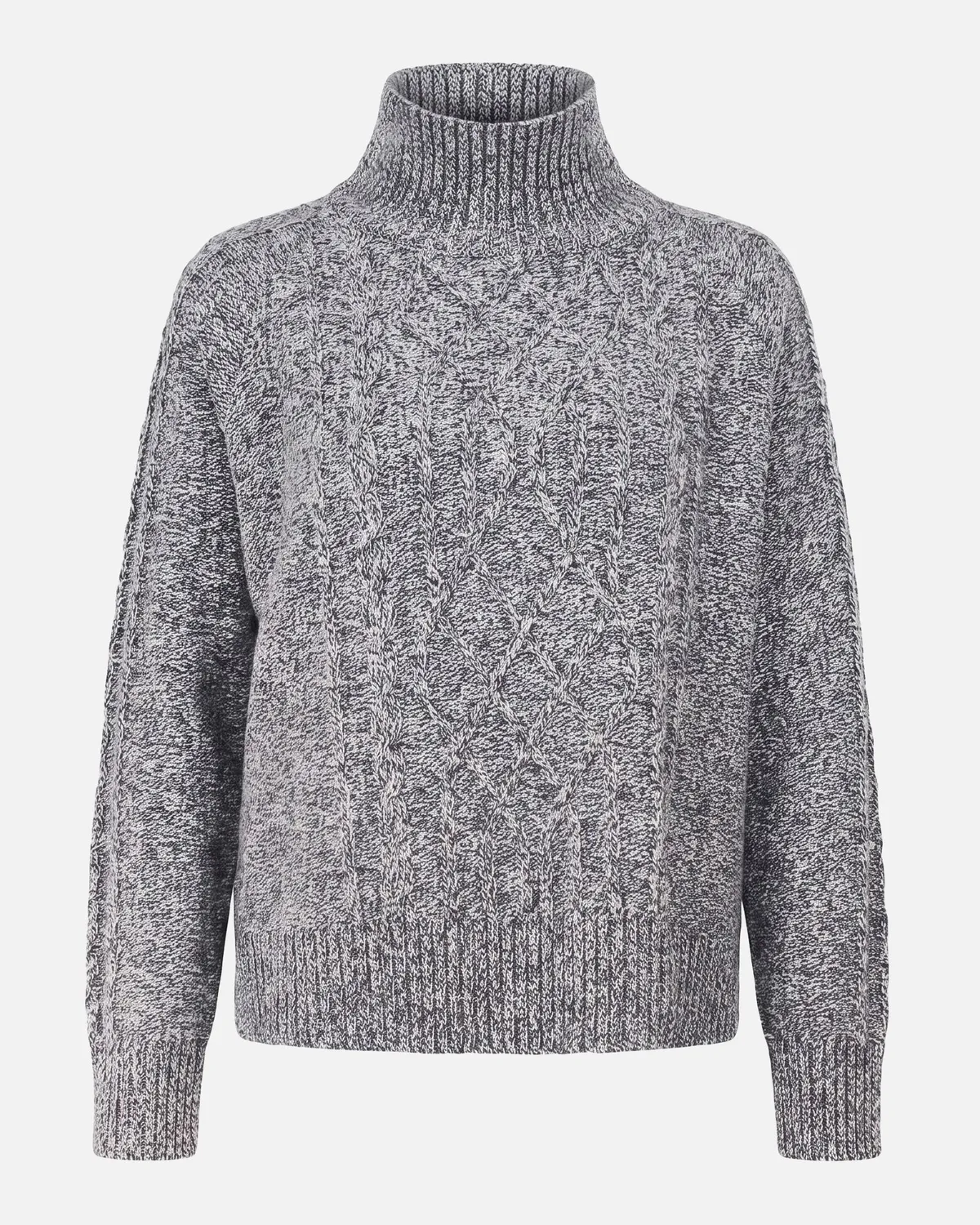 The Mountain Studio K-9 W rullekrage dame Grey Melange kashmir