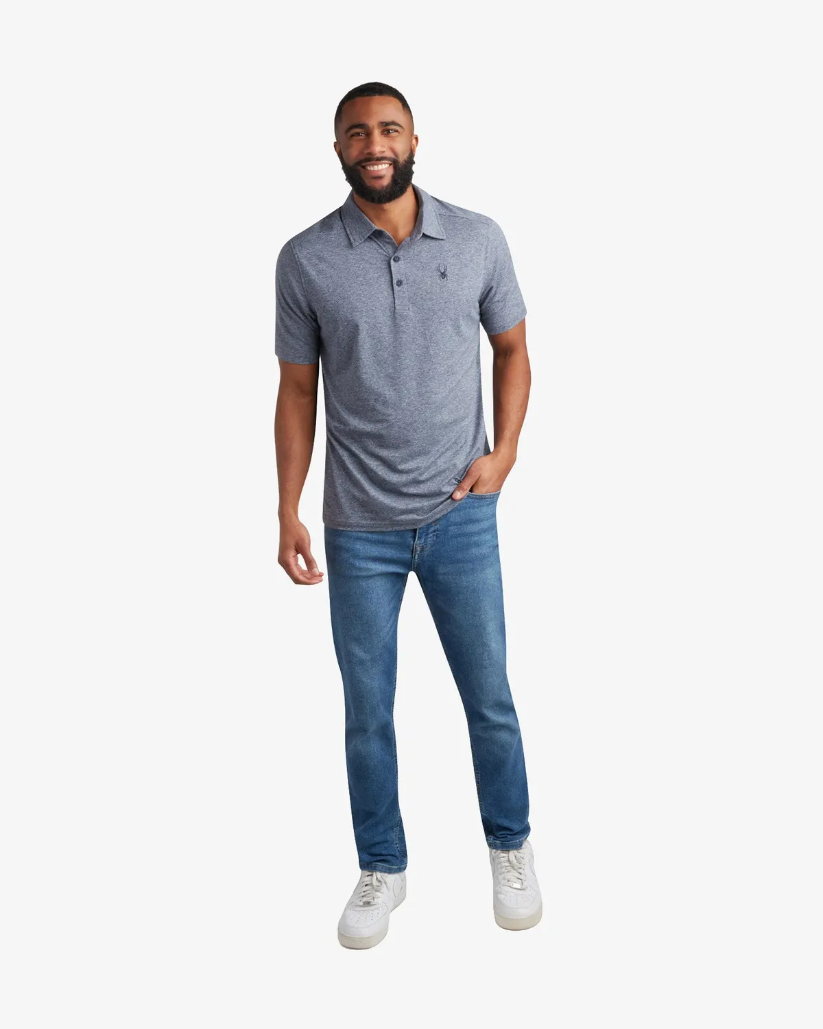 Spyder Jersey Polo herre Black kortermet bomull