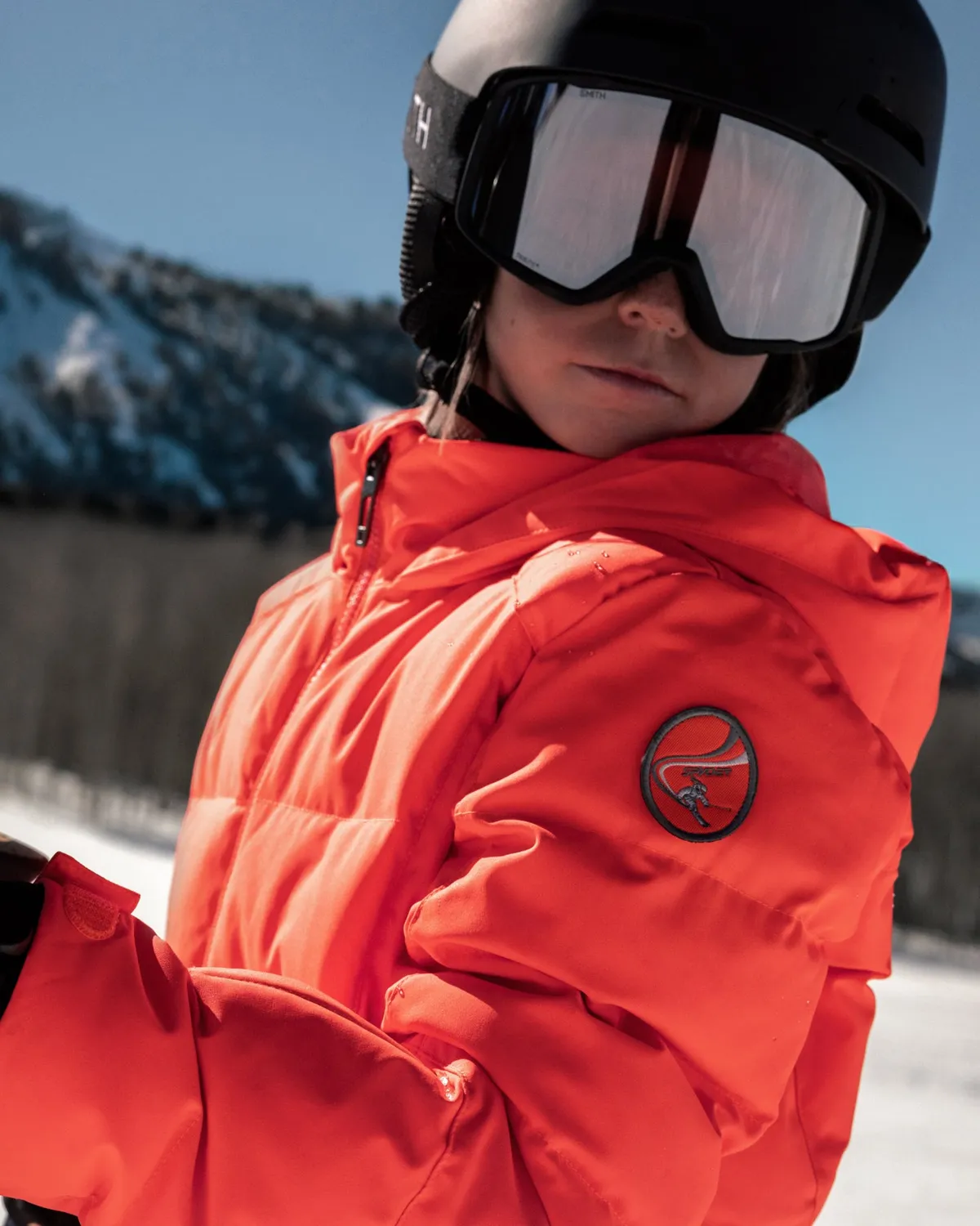 Spyder Zadie skijakke jente Electric Coral vanntett 10K