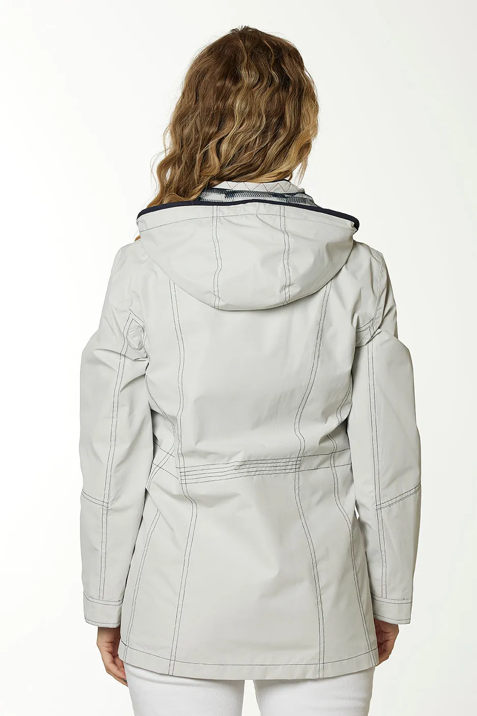Windfield Bea regnjakke dame offwhite/navy vanntett