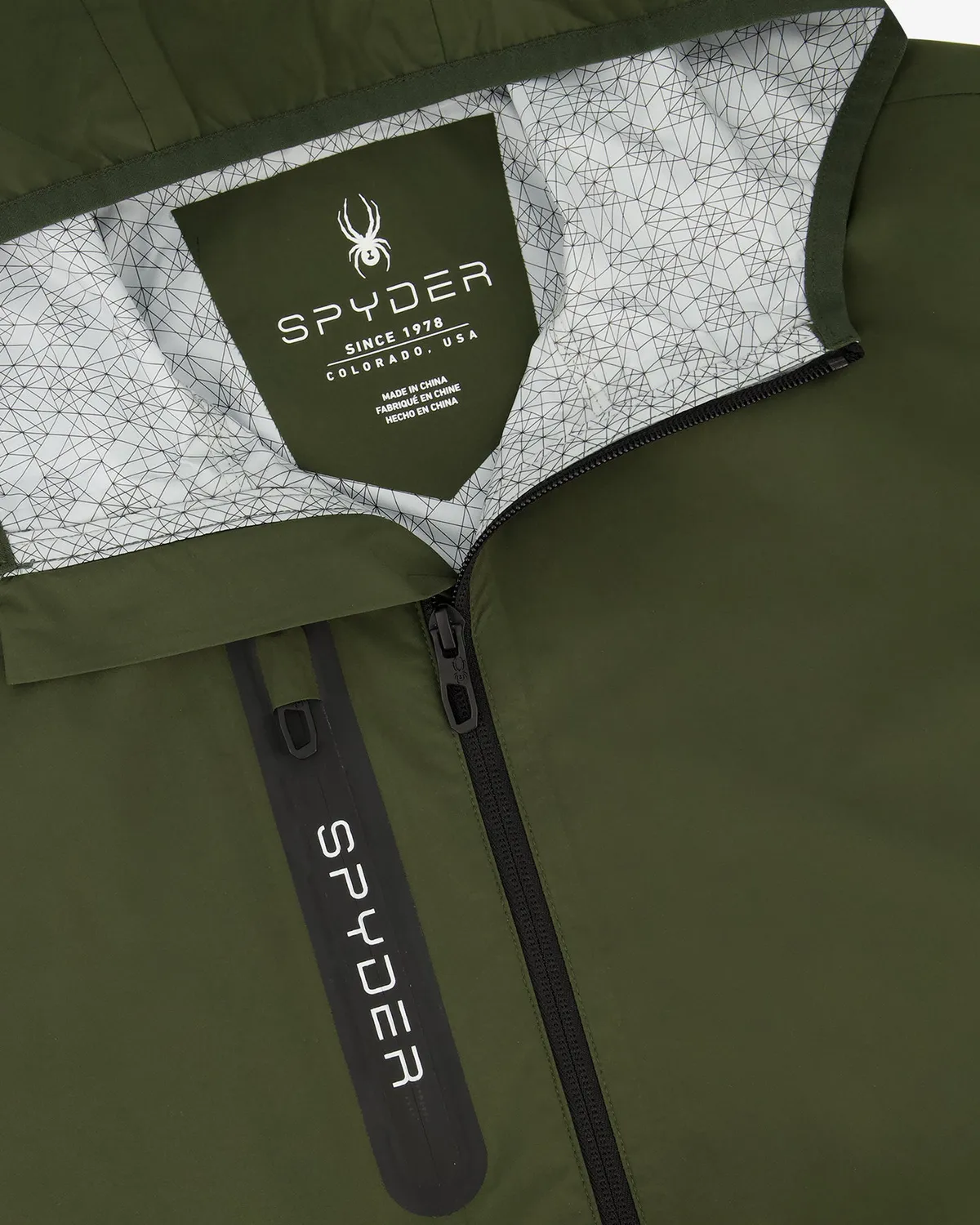Spyder Mountain Mist regnjakke olive vanntett