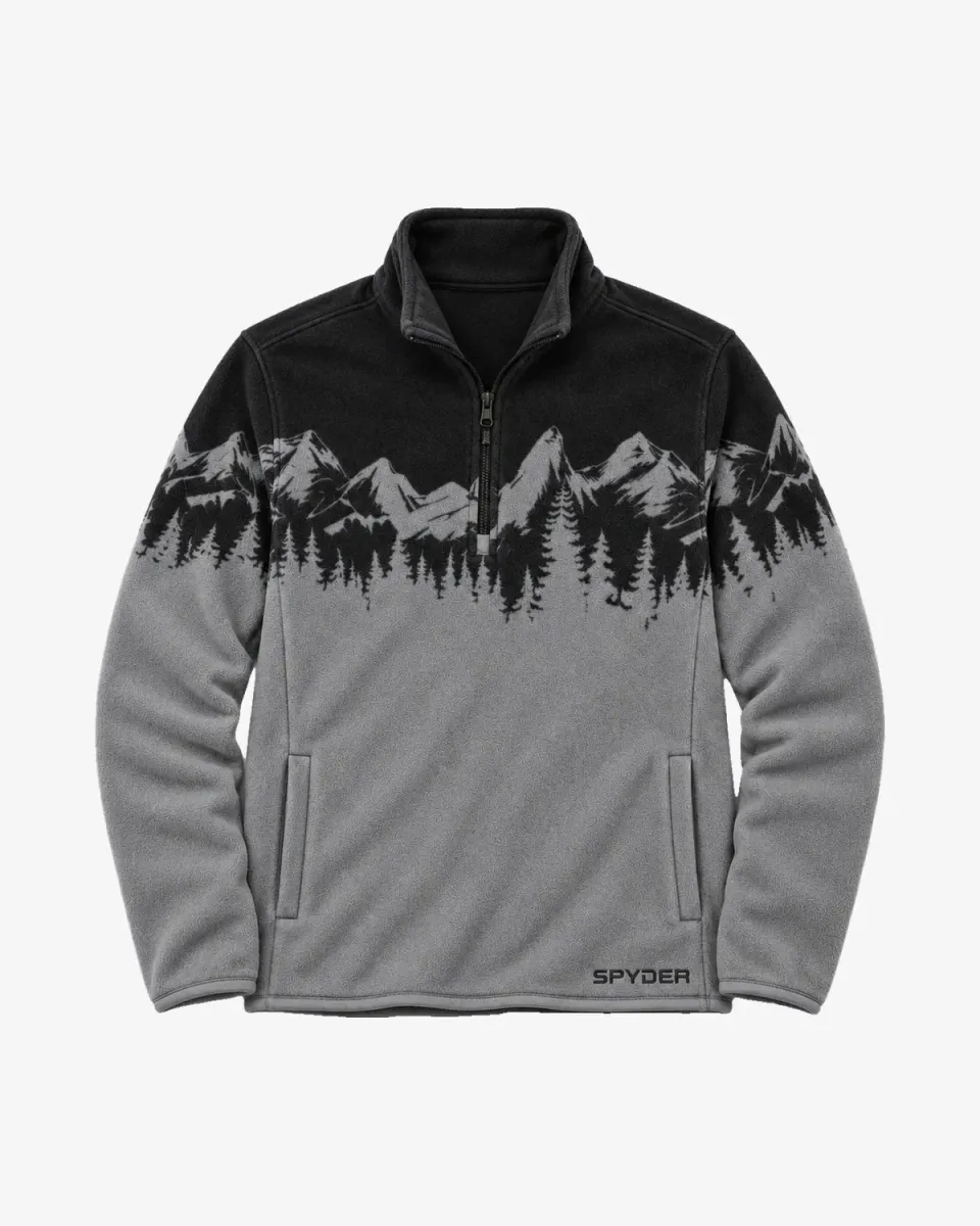 Spyder Print Sherpa quarter-zip Polar fleece 360gsm