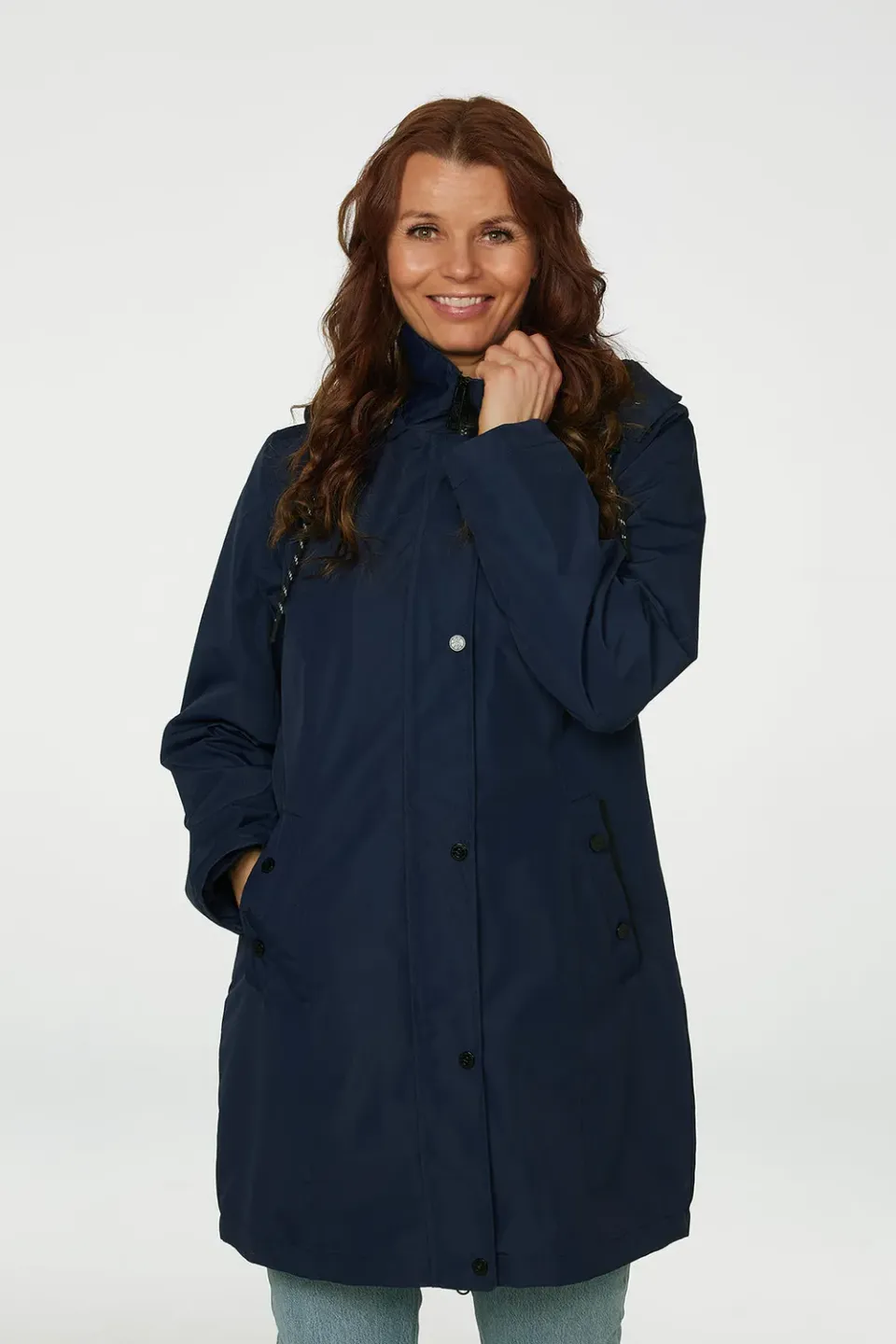 Danwear Gilda regnjakke 08 navy vanntett