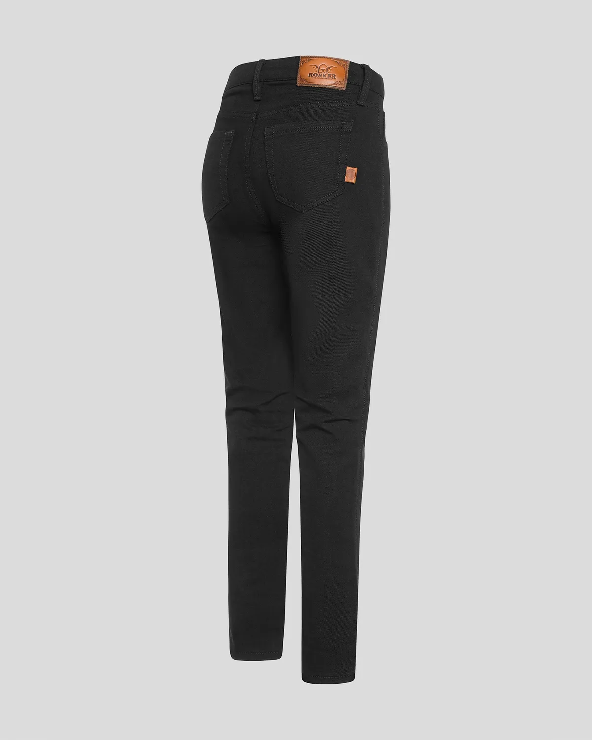 Rokkertech Mid Waist Slim motorsykkeljeans svart