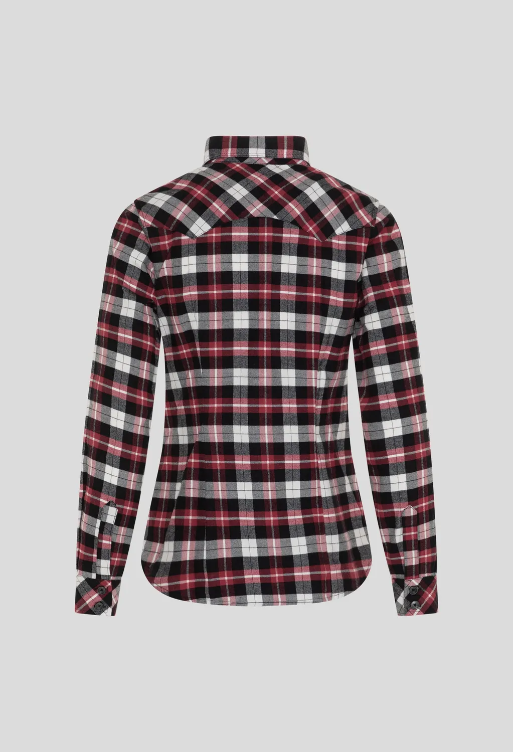 Rokker Cleveland Red/White/Black flanellskjorte dame rutete