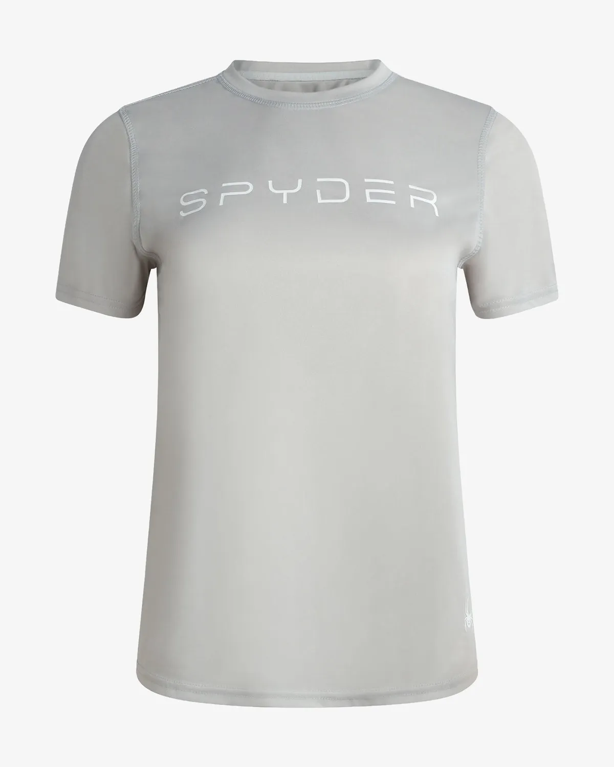 Spyder t-skjorte dame grå kort erm bomullsmyk