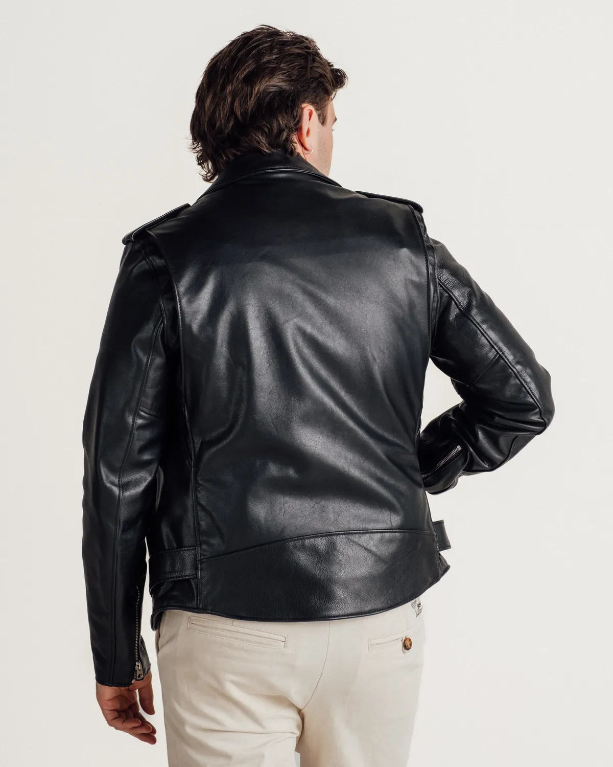 Schott NYC Perfecto 626 skinnjakke svart lett kuskinn