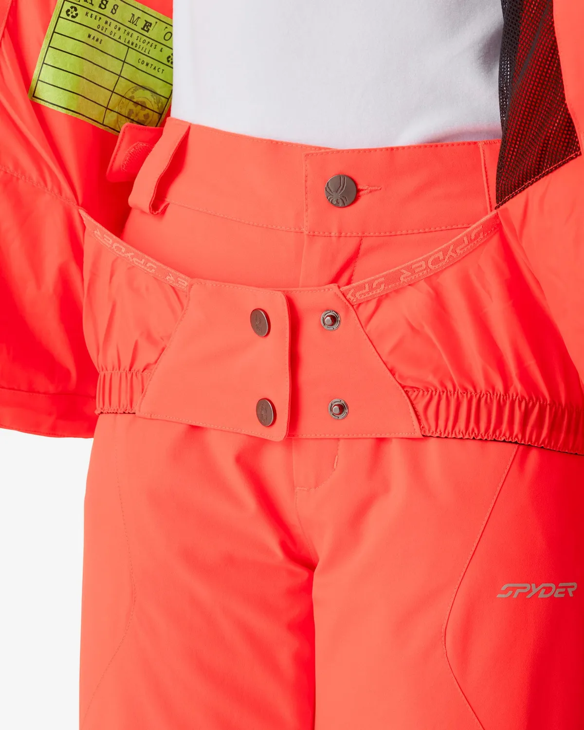 Spyder Zadie skijakke jente Electric Coral vanntett 10K