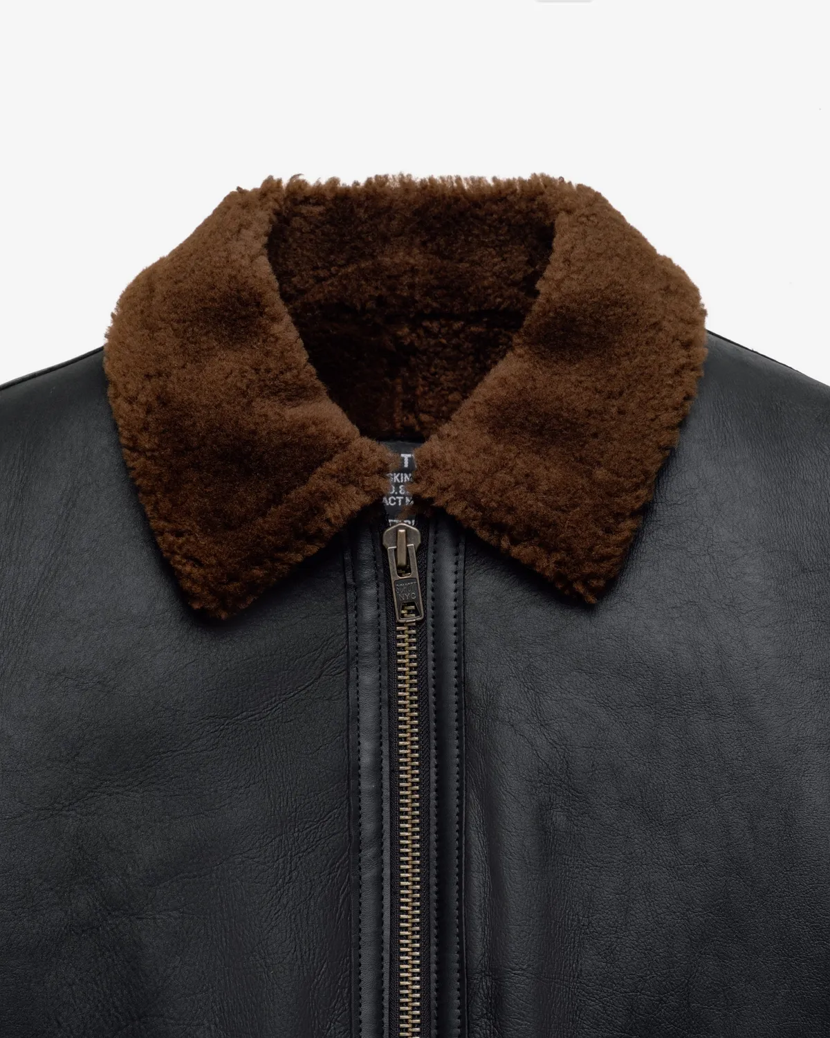 Schott NYC 266S saueskinnsjakke svart varm