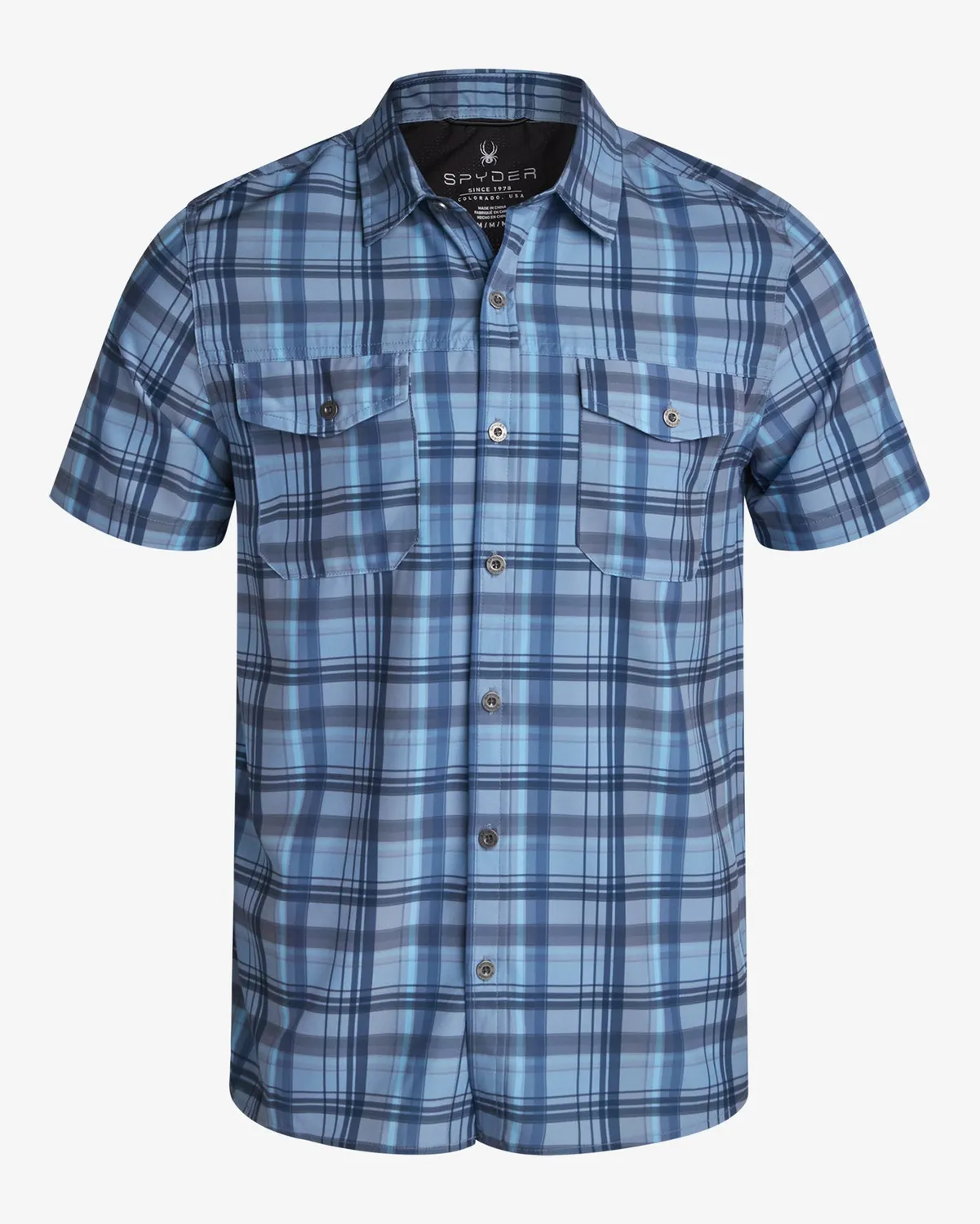 Spyder Seaside Collared skjorte herre dusty blue UPF30